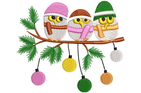 Review: Christmas Owls on Christmas Branch Design