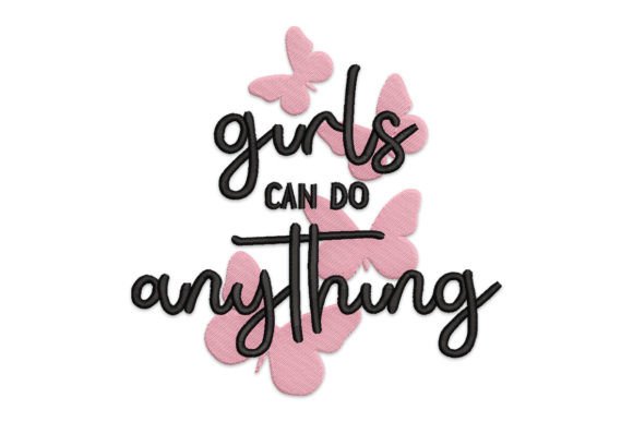 Review: Girl Saying Inspirational Quote Embroidery