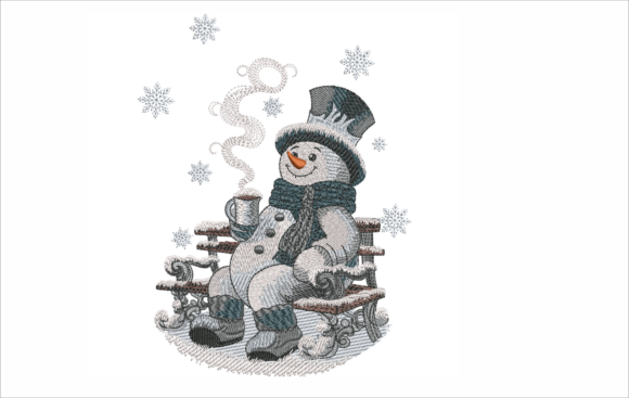 Review: Snowman with a Cup of Coffee Embroidery