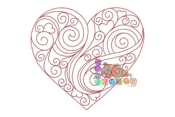 Reviewing Redwork Heart in 3 Sizes for Gifts